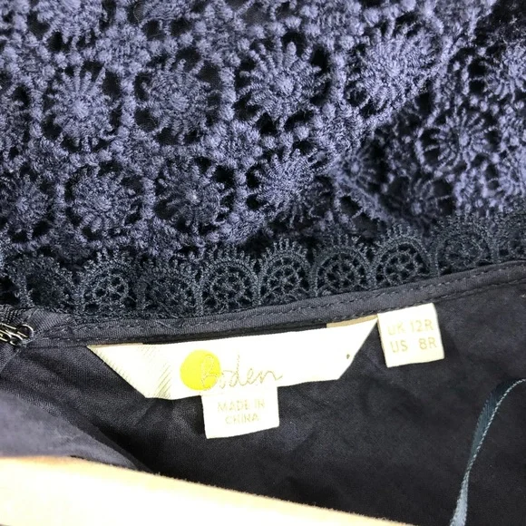 COPY - Boden Julieta Navy Lace Dress Sz 8 - Picture 11 of 11